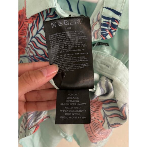 O'Neill Shirt Boys 18 Months Hawaiian Button Up Shirt Blue Bermuda Collared - Picture 3 of 4